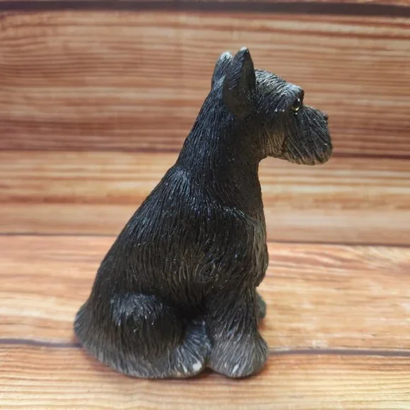 Black/Gray Schnauzer Dog Figurine 4 inch Adopt-A-Pet by Art Collectibles - Picture 6 of 11